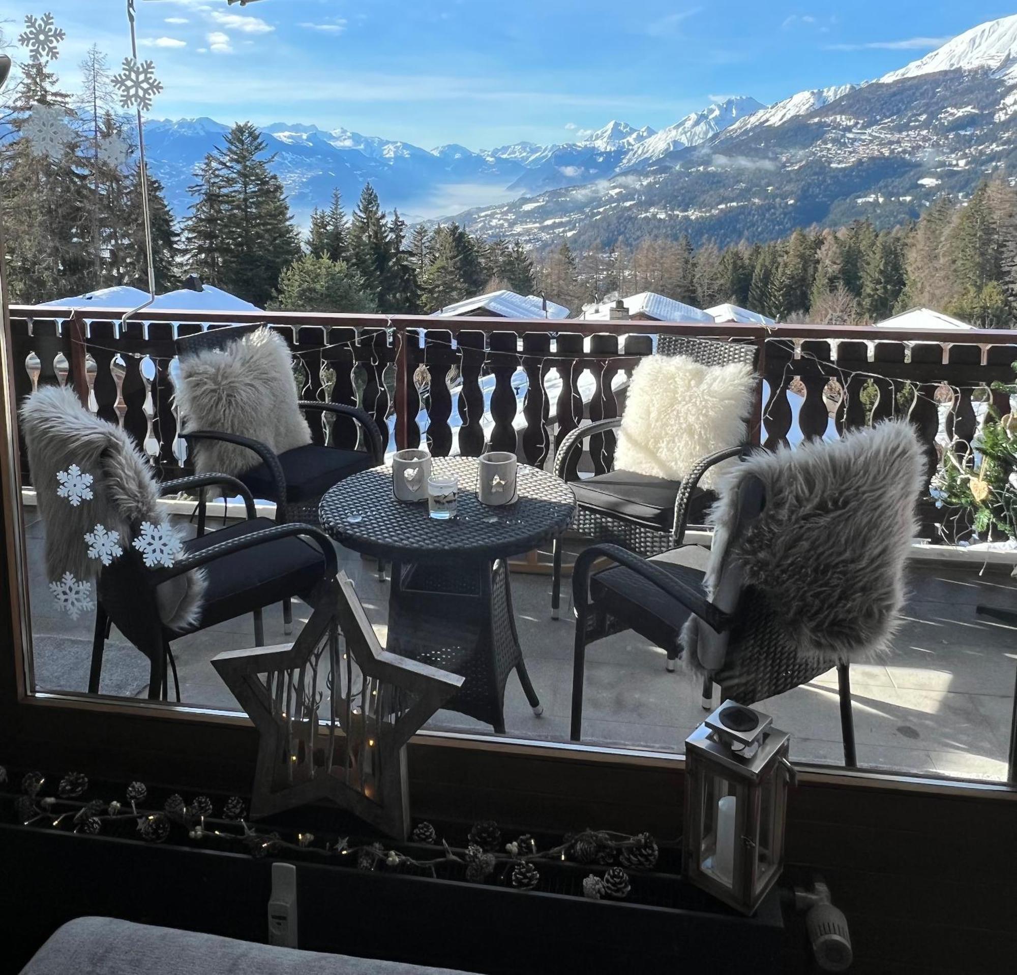 Residence Robin Des Bois, Crans-Montana, Luxueux Appartement Avec Vue Imprenable Ngoại thất bức ảnh